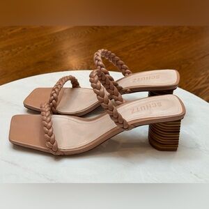 Women’s Schutz Mali Heeled Sandal. Nude Color. Size 8B
